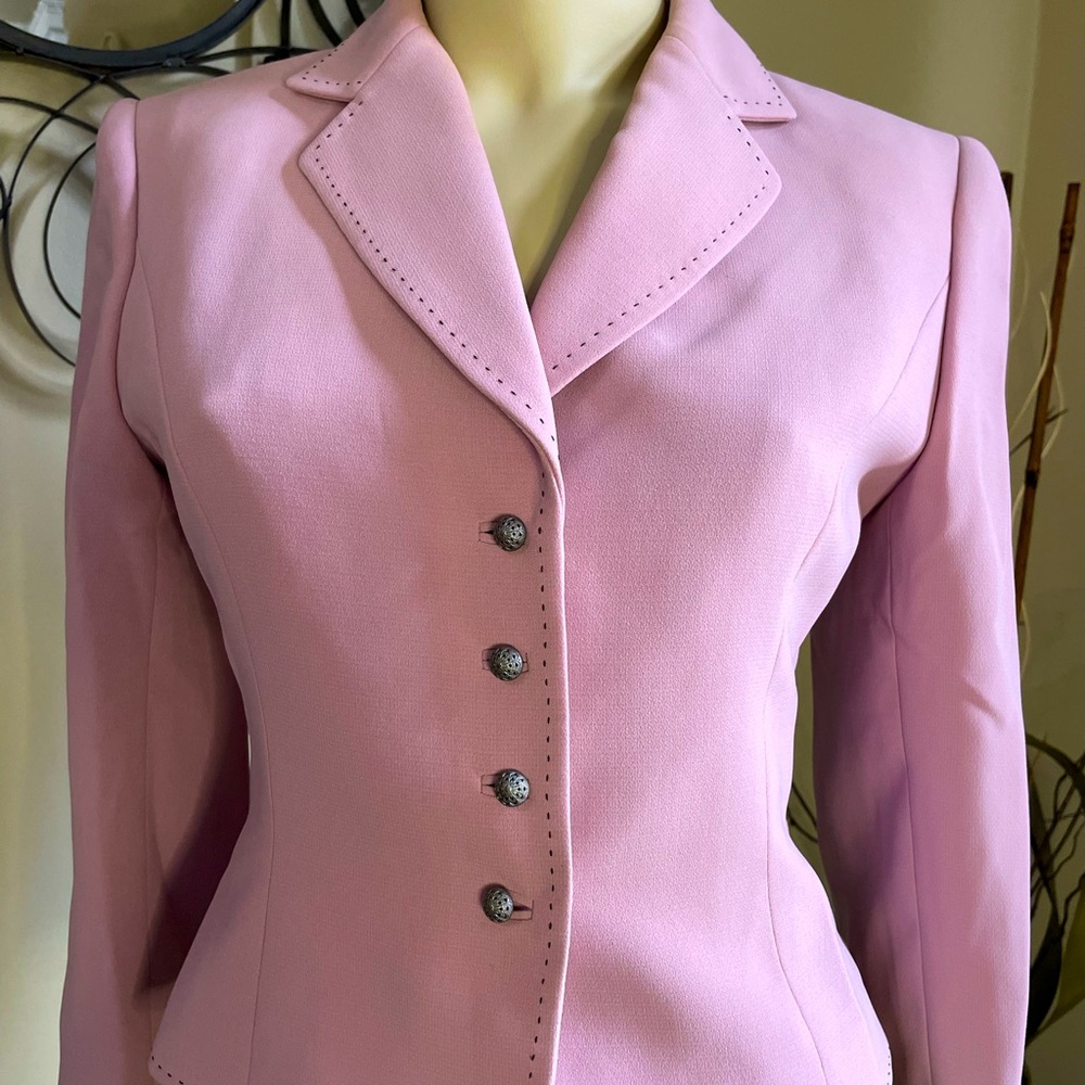 Tahari Size 4 Petite Creamy Mauve Jacket